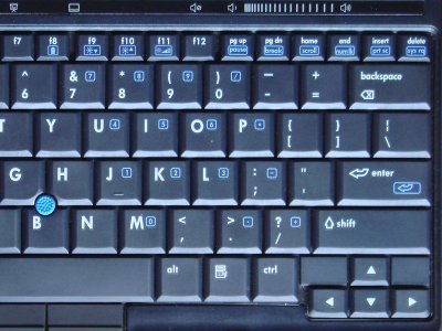 The Compaq 2510p keyboard